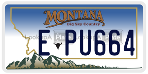 EPU664  license plate in MT
