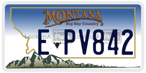 EPV842  license plate in MT