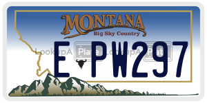 EPW297  license plate in MT
