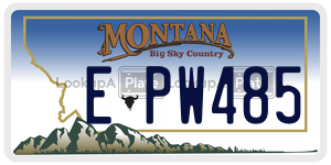 EPW485  license plate in MT