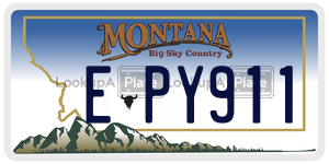 EPY911  license plate in MT
