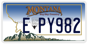 EPY982  license plate in MT