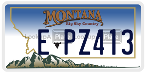 EPZ413  license plate in MT