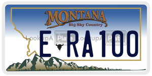 ERA100  license plate in MT