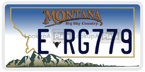 ERG779  license plate in MT