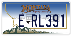 ERL391  license plate in MT