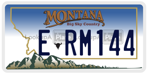 ERM144  license plate in MT
