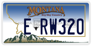 ERW320  license plate in MT