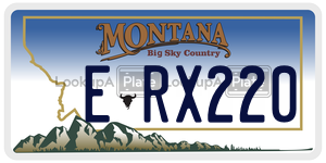 ERX220  license plate in MT