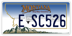 ESC526  license plate in MT