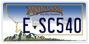 ESC540  license plate in MT