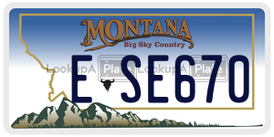 ESE670 license plate in Montana