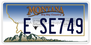 ESE749  license plate in MT