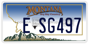 ESG497  license plate in MT