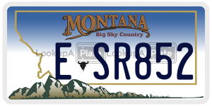 ESR852  license plate in MT