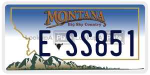 ESS851  license plate in MT