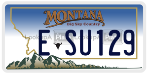 ESU129  license plate in MT