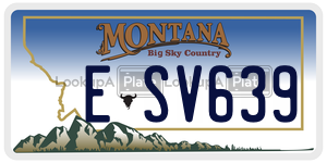 ESV639  license plate in MT
