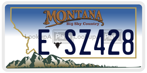 ESZ428  license plate in MT