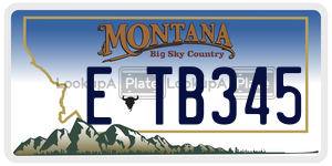 ETB345  license plate in MT