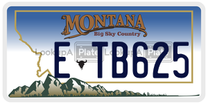 ETB625  license plate in MT
