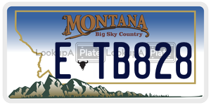 ETB828  license plate in MT