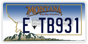 ETB931  license plate in MT