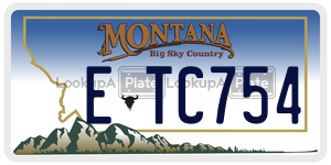 ETC754  license plate in MT