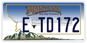 ETD172  license plate in MT