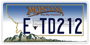 ETD212  license plate in MT