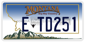 ETD251  license plate in MT