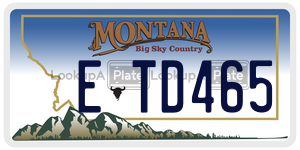 ETD465  license plate in MT