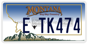 ETK474  license plate in MT