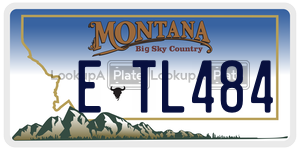 ETL484  license plate in MT