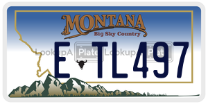 ETL497  license plate in MT