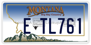 ETL761  license plate in MT