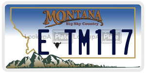 ETM117  license plate in MT