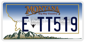 ETT519  license plate in MT