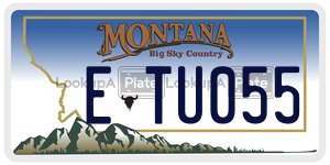 ETU055  license plate in MT