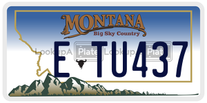 ETU437  license plate in MT