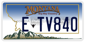 ETV840  license plate in MT