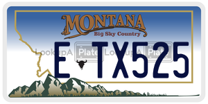 ETX525  license plate in MT