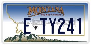 ETY241  license plate in MT