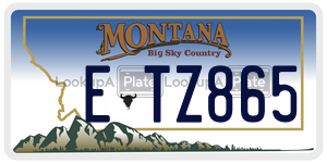 ETZ865  license plate in MT