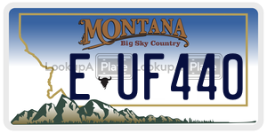 EUF440  license plate in MT