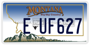 EUF627 license plate in Montana