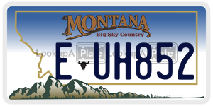EUH852  license plate in MT