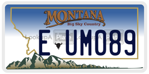 EUM089  license plate in MT