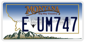 EUM747  license plate in MT