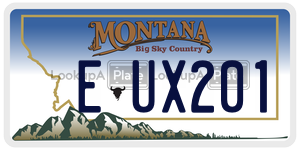 EUX201  license plate in MT